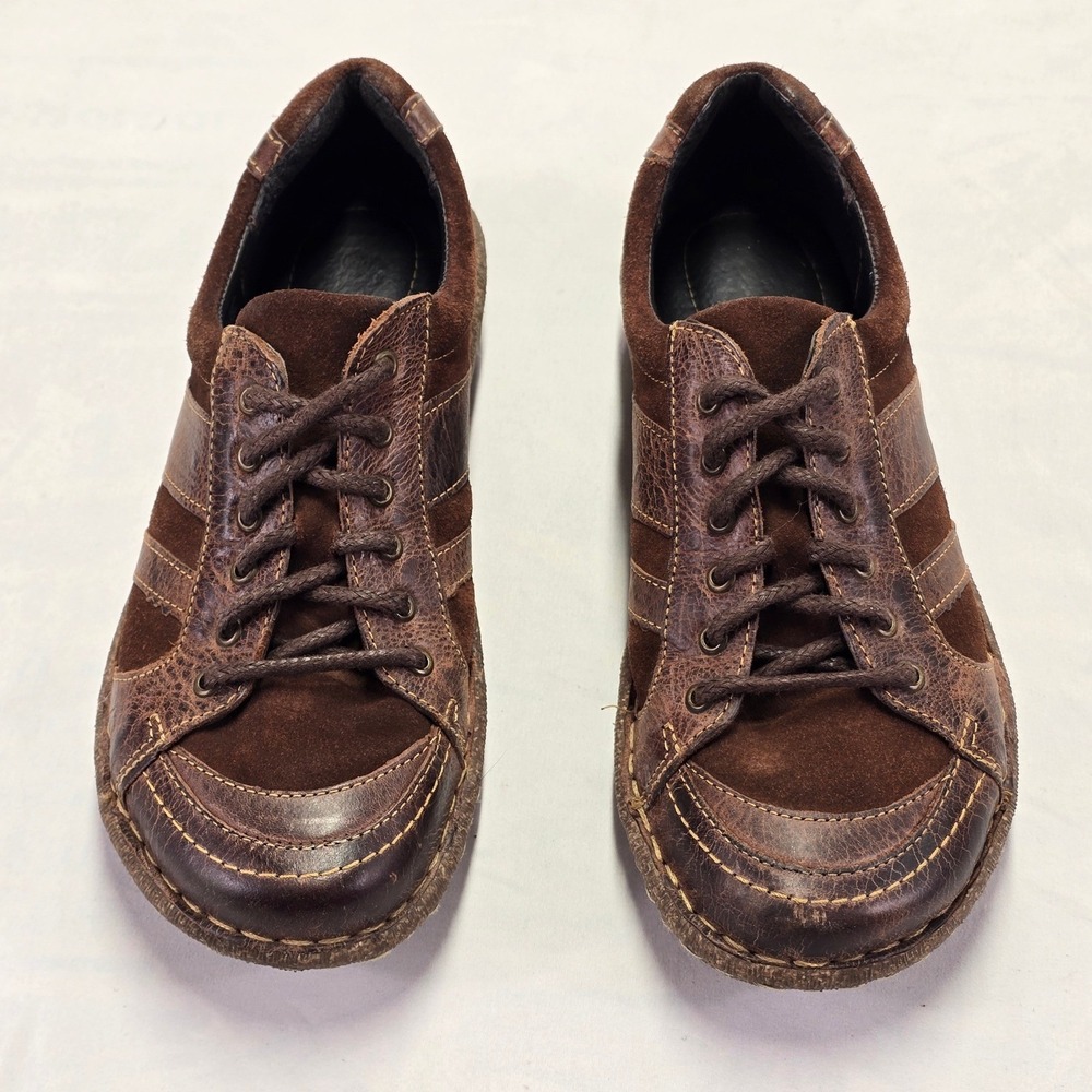 Born Melissa Brown Suede Leather Lace Up Casual Sneakers Women's Size 7.5 - Picture 3 of 9